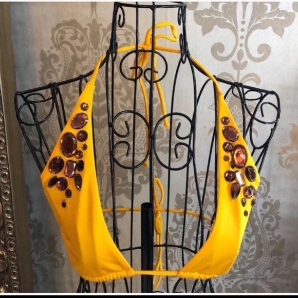 Victoria’s Secret Gold Jeweled Bikini size M - Picture 2 of 6